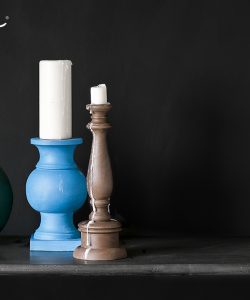 Candle bases in Amsterdam Green, Giverny, Honfleur, Wall Paint in Graphite image 2